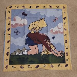Vintage Disney Winnie the Pooh Tapestry‎ Banner Wall Hanging Picture 24"×26"